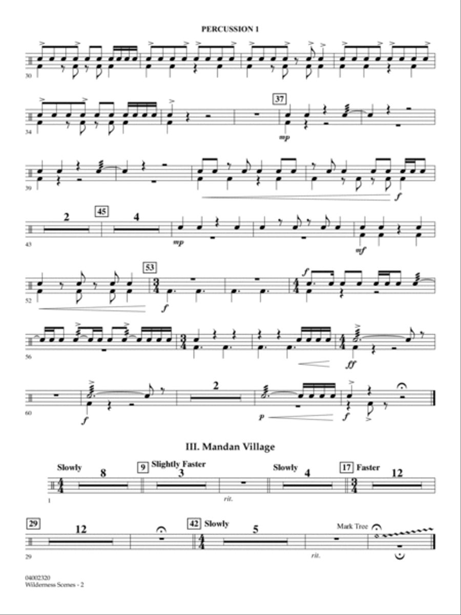 Wilderness Scenes (from The Journal Of Discovery) - Percussion 1 Concert Band scores gallery preview page 2