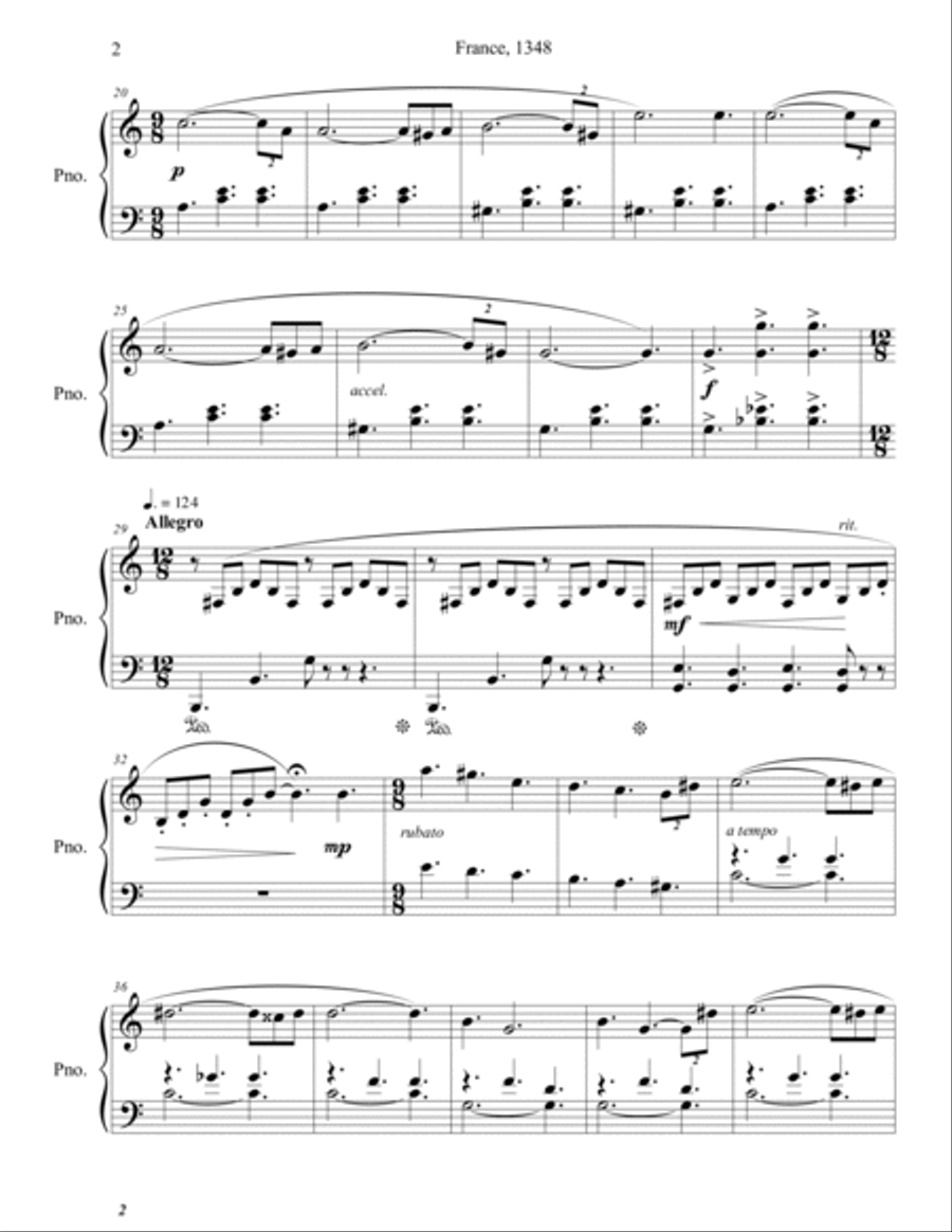 France, 1348 France, 1348 Piano Solo scores gallery preview page 2