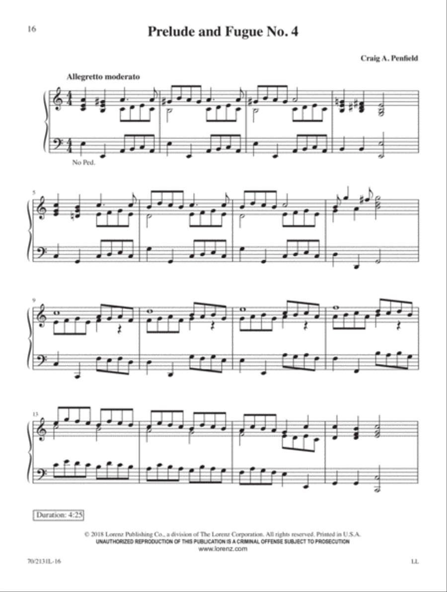 Eight New Little Preludes & Fugues Organ Solo scores gallery preview page 7