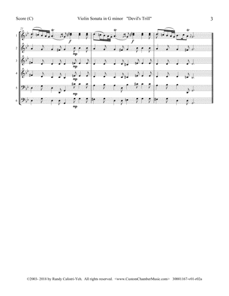 Tartini "Devil's Trill" Sonata (solo violin and string quartet/quintet) image number null