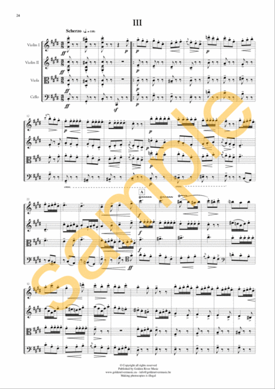 Cuerteta en fa sostenido menor Cello scores gallery preview page 7