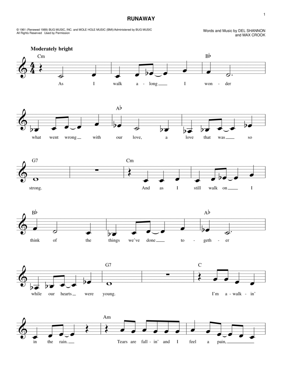 Runaway Piano scores gallery preview page 1