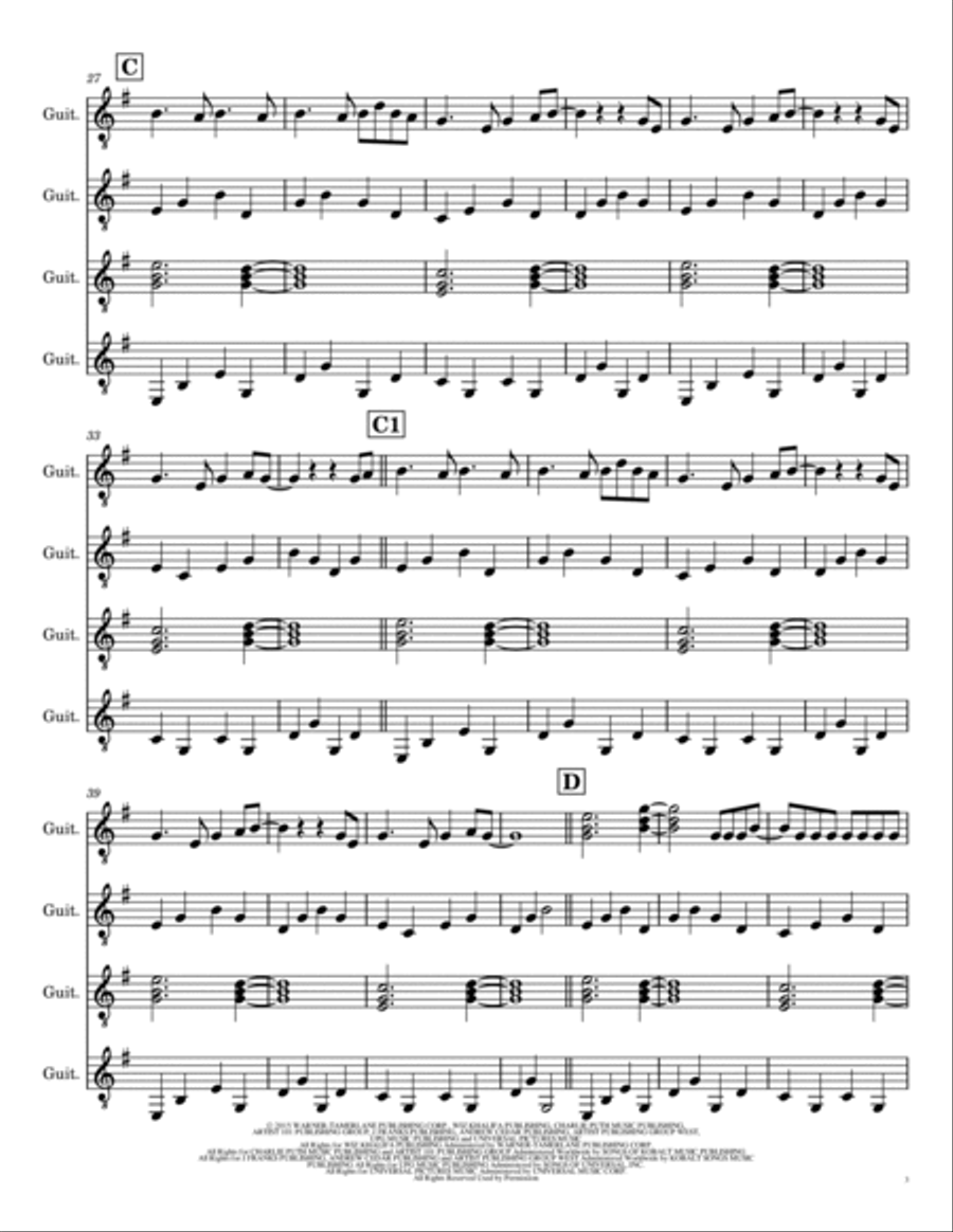 See You Again Guitar Ensemble scores gallery preview page 3