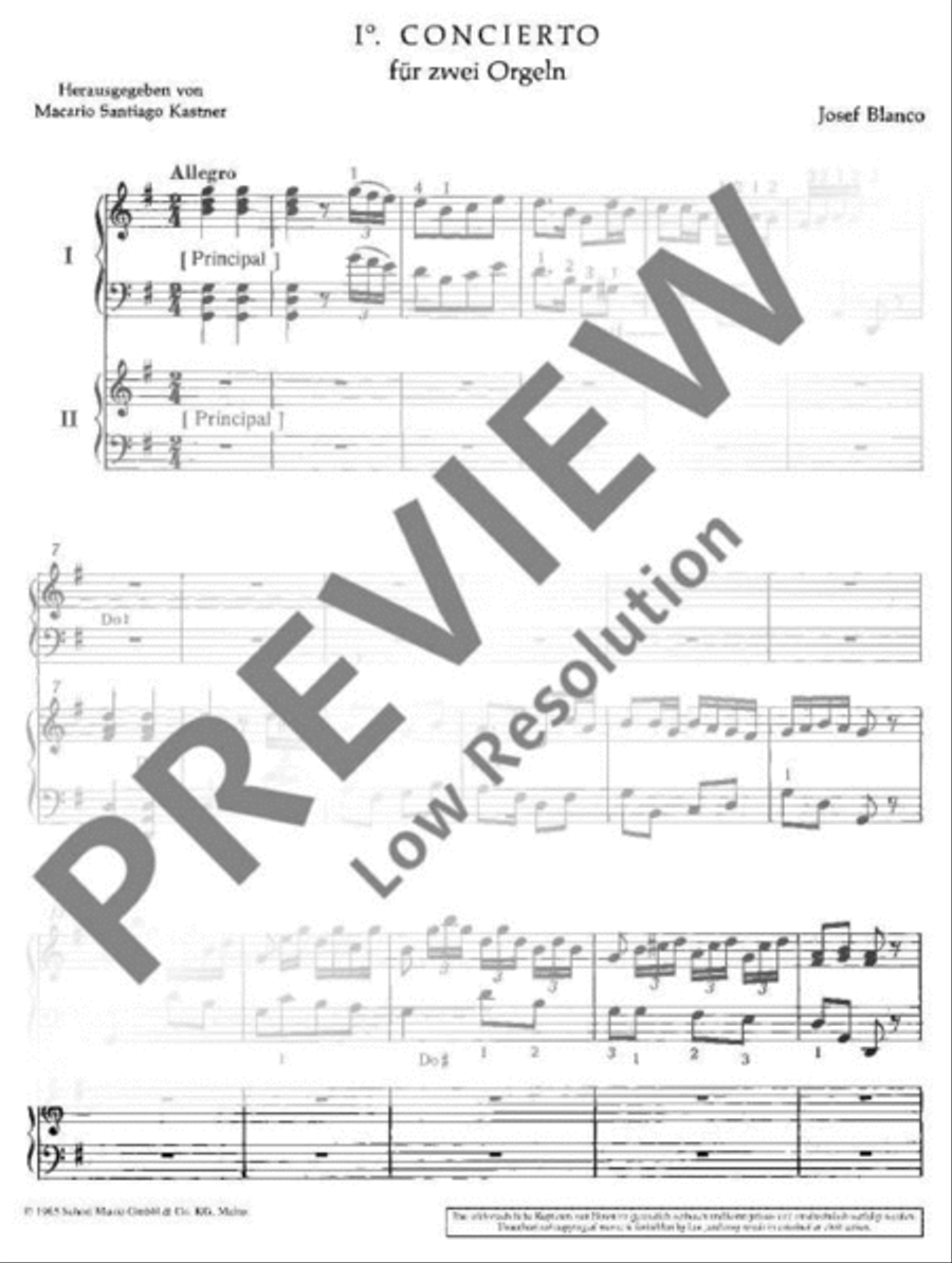One Concerto for two Organs Harp scores gallery preview page 6
