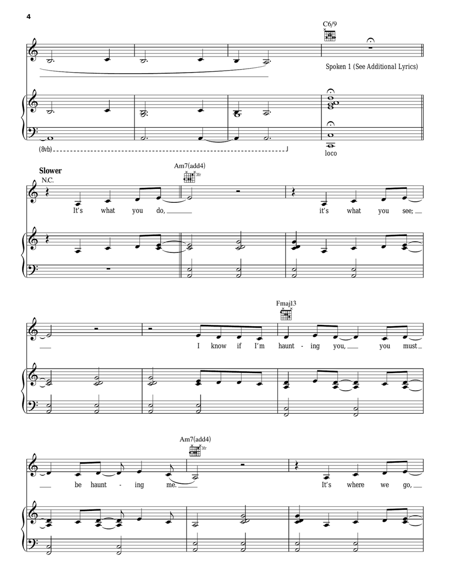 Haunted Piano, Vocal, Guitar scores gallery preview page 4