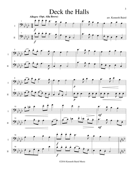 12 Christmas Duets for Bass Clef Instruments image number null