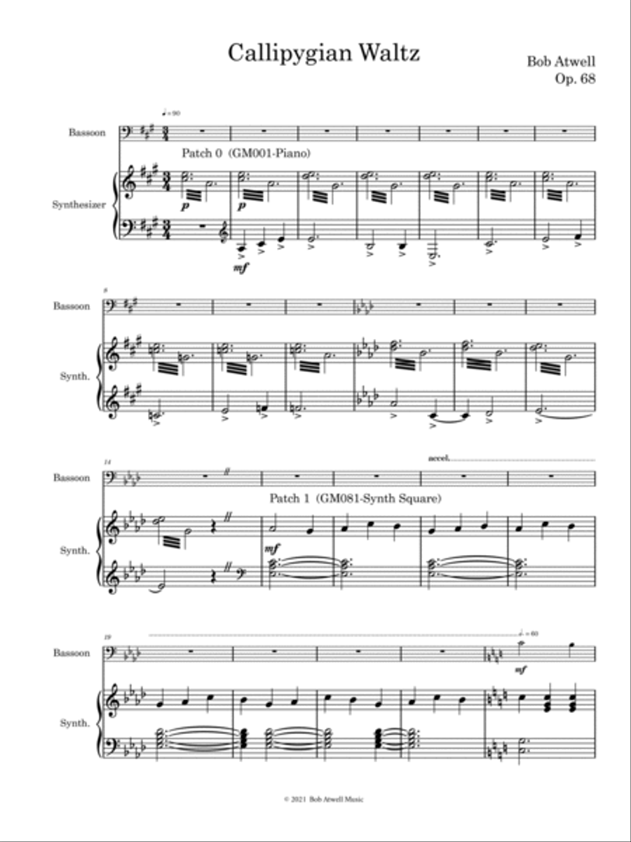 Callipygian Waltz Bassoon scores gallery preview page 3