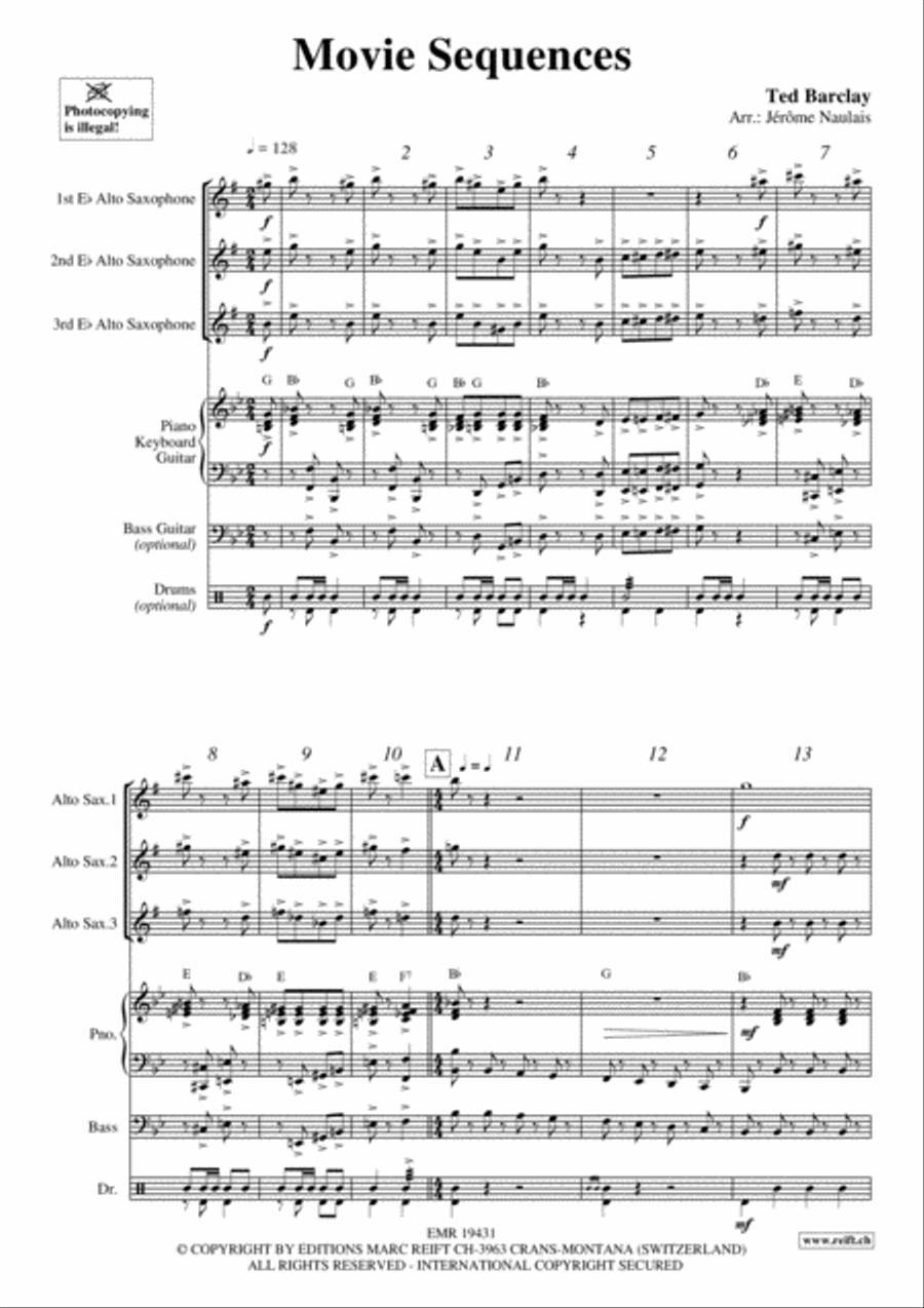 Movie Sequences Movie Sequences Alto Saxophone scores gallery preview page 3