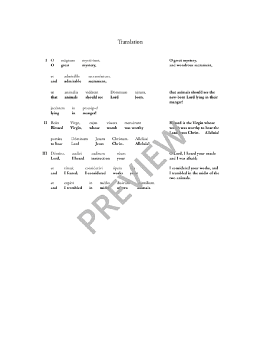 O magnum mysterium O magnum mysterium 4-Part scores gallery preview page 5