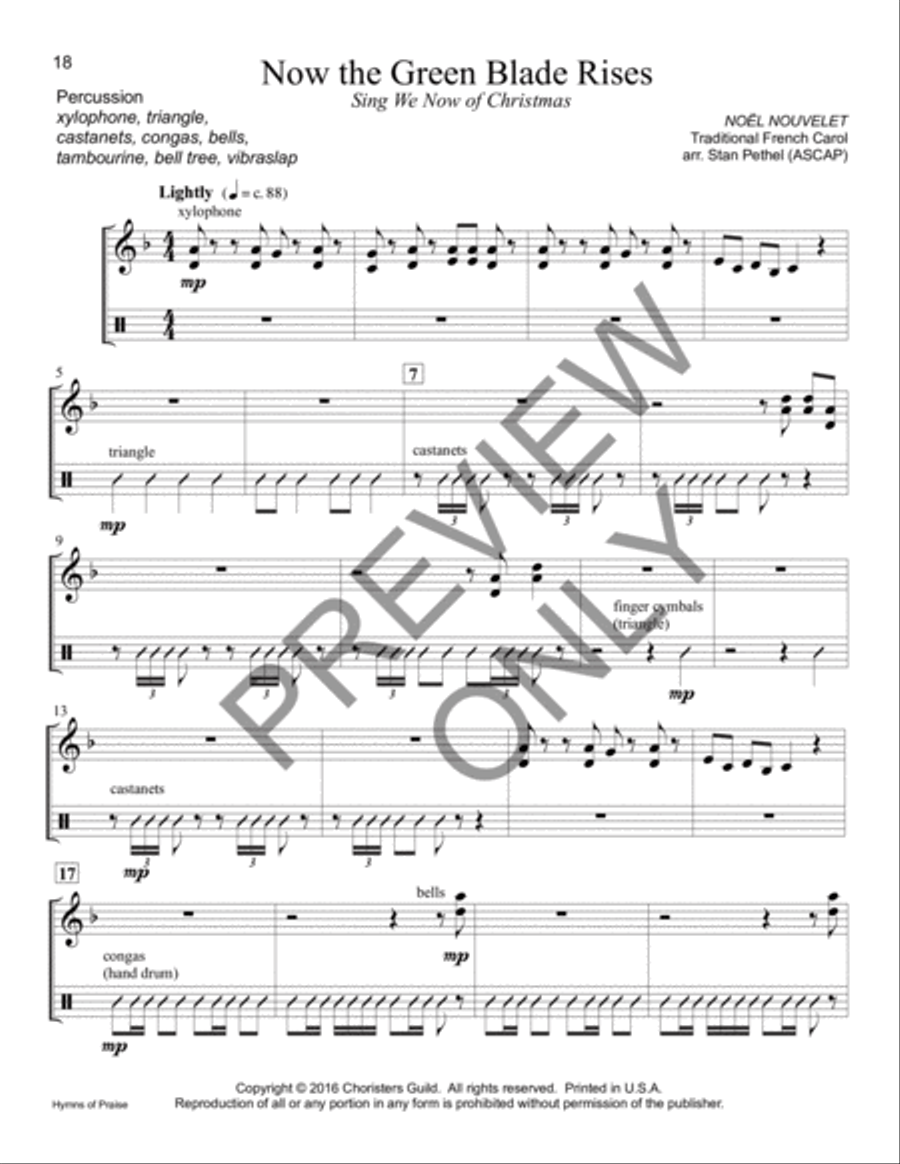 Hymns of Praise - Percussion Piano Accompaniment scores gallery preview page 2