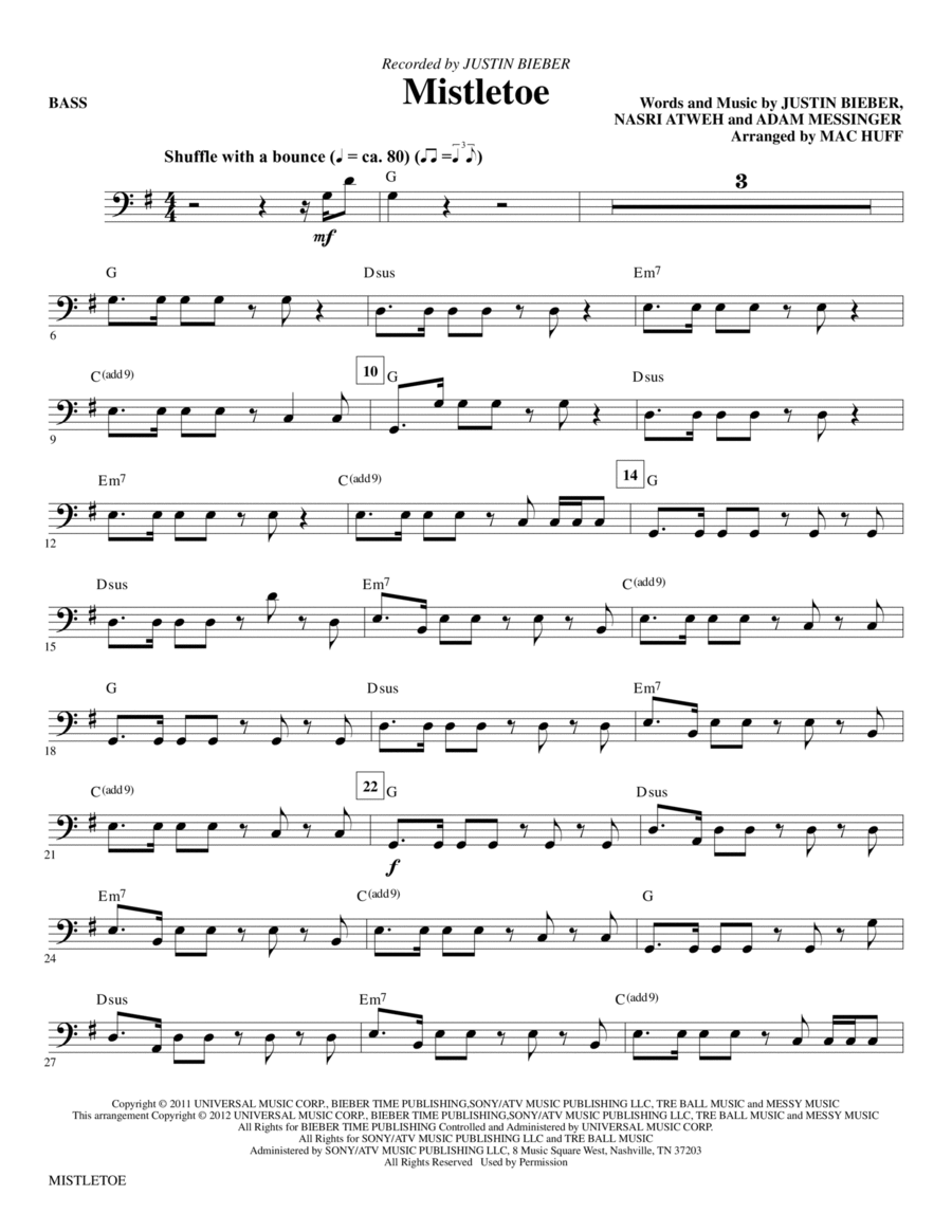 Mistletoe - Bass Choir scores gallery preview page 1