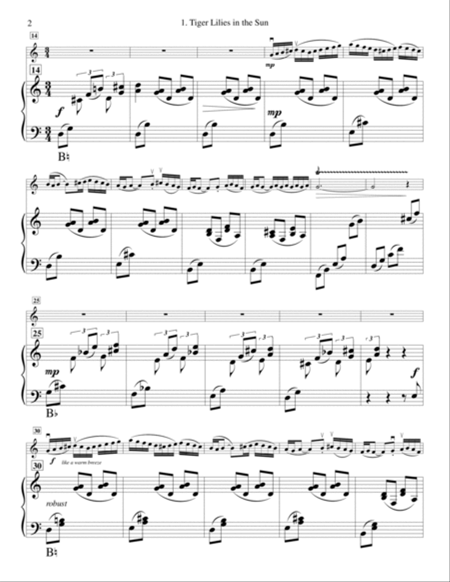 Watercolors of Earth and Sky (violin and harp - or violin and piano) Harp scores gallery preview page 6