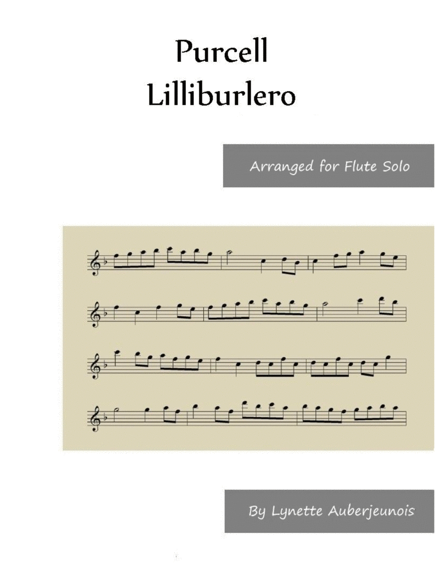 Lilliburlero - Flute Solo image number null