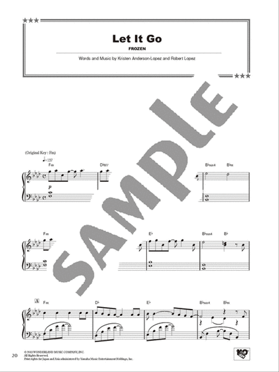 Disney Best Hit 10 Advanced Level/English Version Voice scores gallery preview page 6