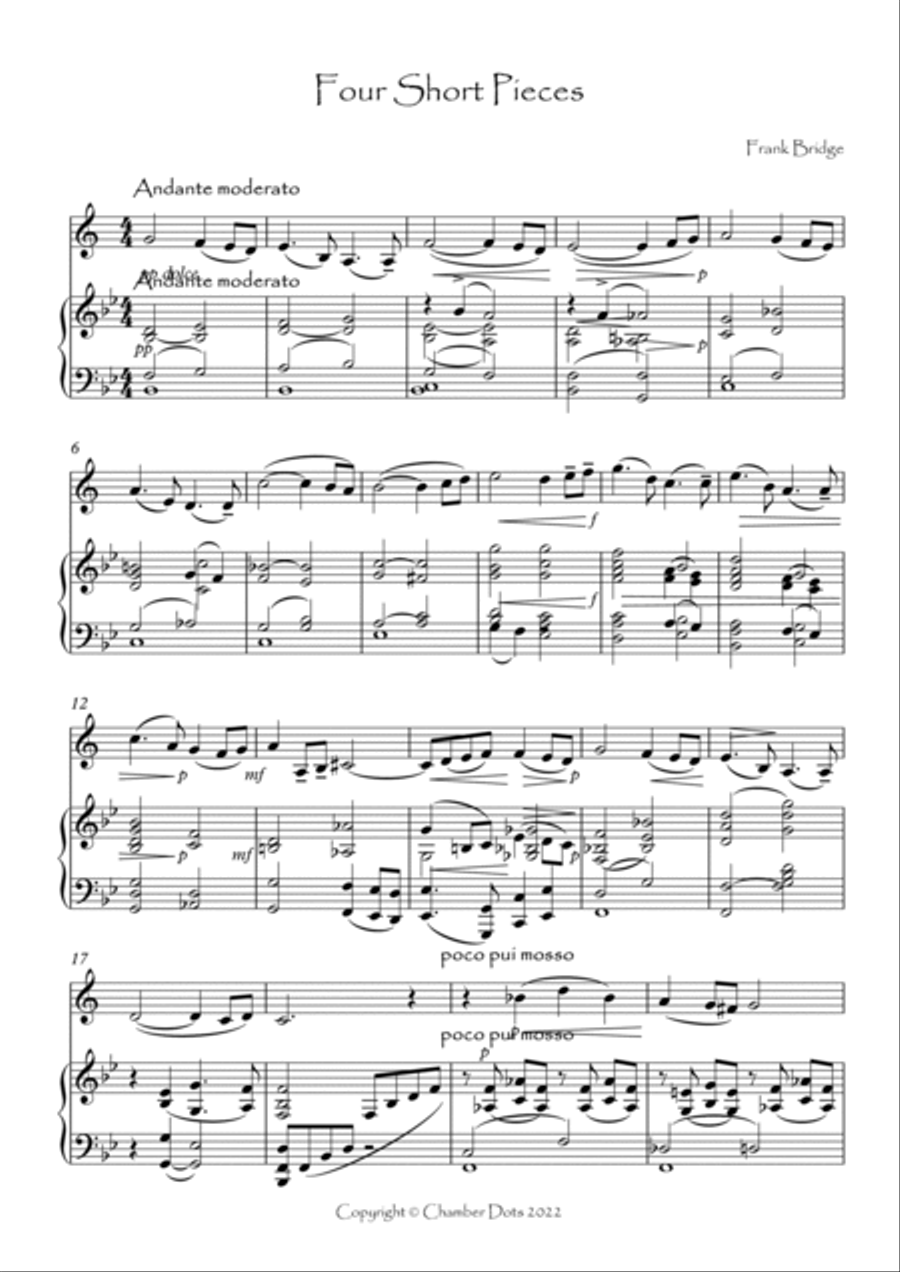 Four Short Pieces Flugelhorn scores gallery preview page 2
