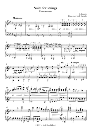 Suite for String Orchestra, Piano version