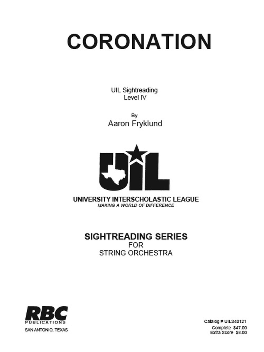 Coronation (Score)