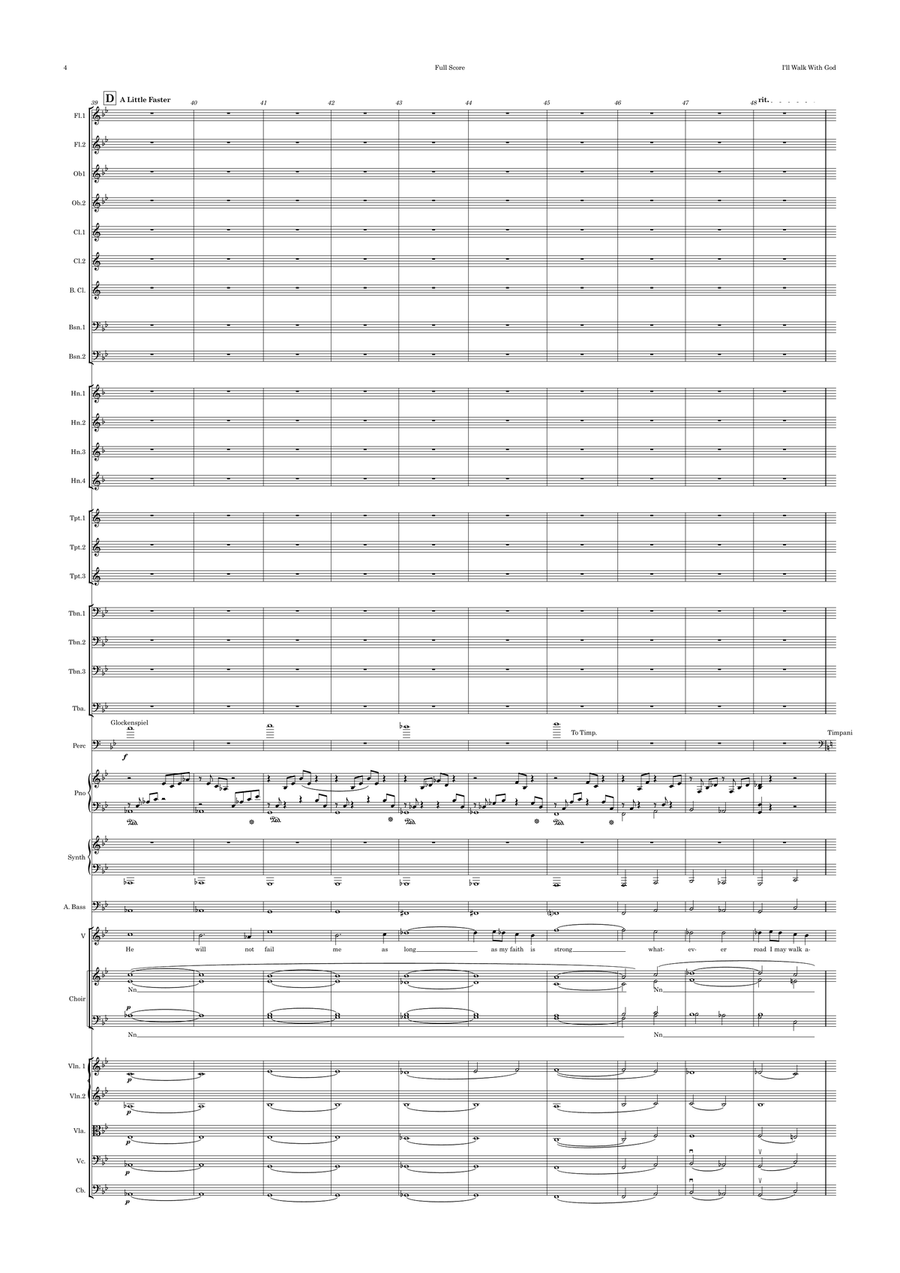 I'll Walk With God Full Orchestra scores gallery preview page 4