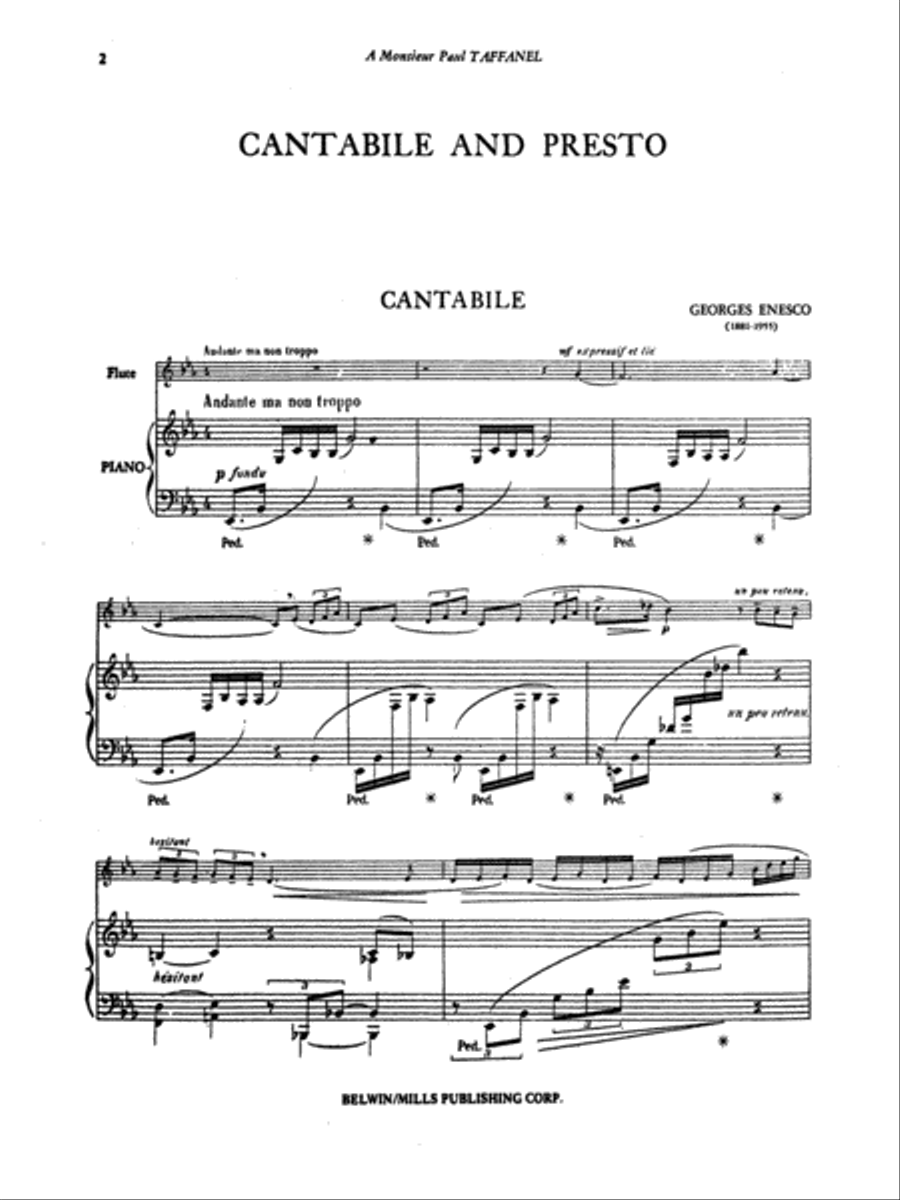 Enesco: Cantabile and Presto Part scores gallery preview page 2
