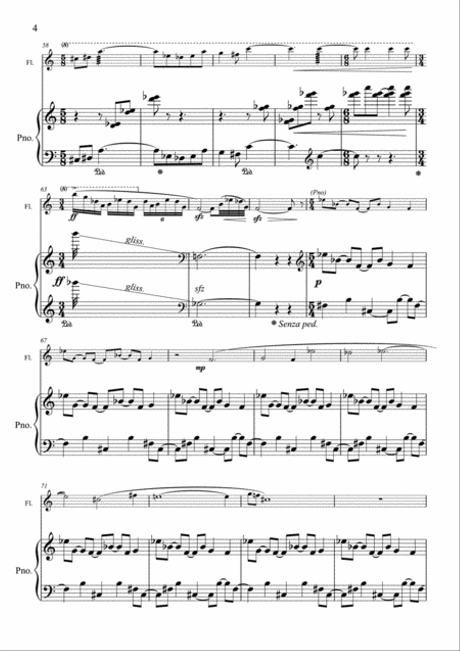 Murray - A Leap of Faith - Flute & Piano Flute Solo scores gallery preview page 4