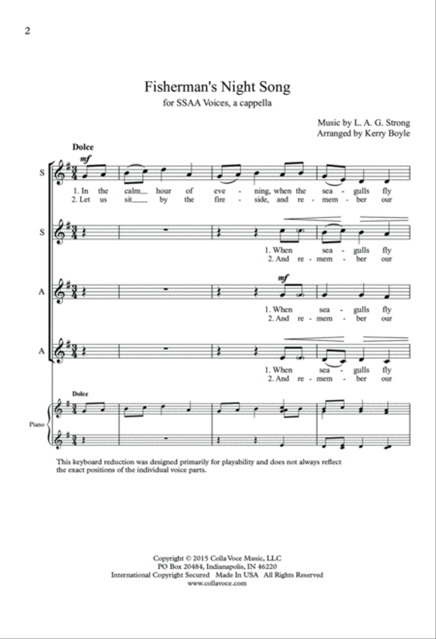 Fisherman's Night Song SSAA scores gallery preview page 2