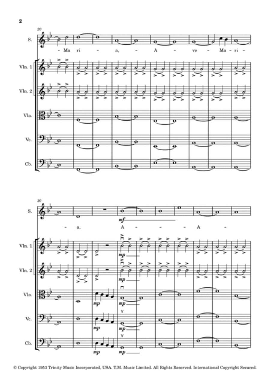 Ave Maria Full Orchestra scores gallery preview page 2