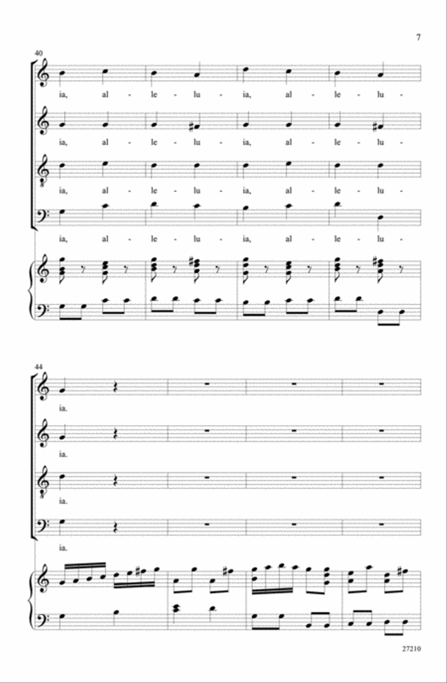 Alleluia (from Veni Sancte Spiritus) 4-Part scores gallery preview page 6