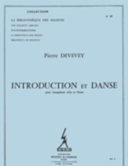 Devevey Introduction Et Danse Lm018 Alto Saxophone & Piano Book