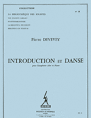 Book cover for Devevey Introduction Et Danse Lm018 Alto Saxophone & Piano Book