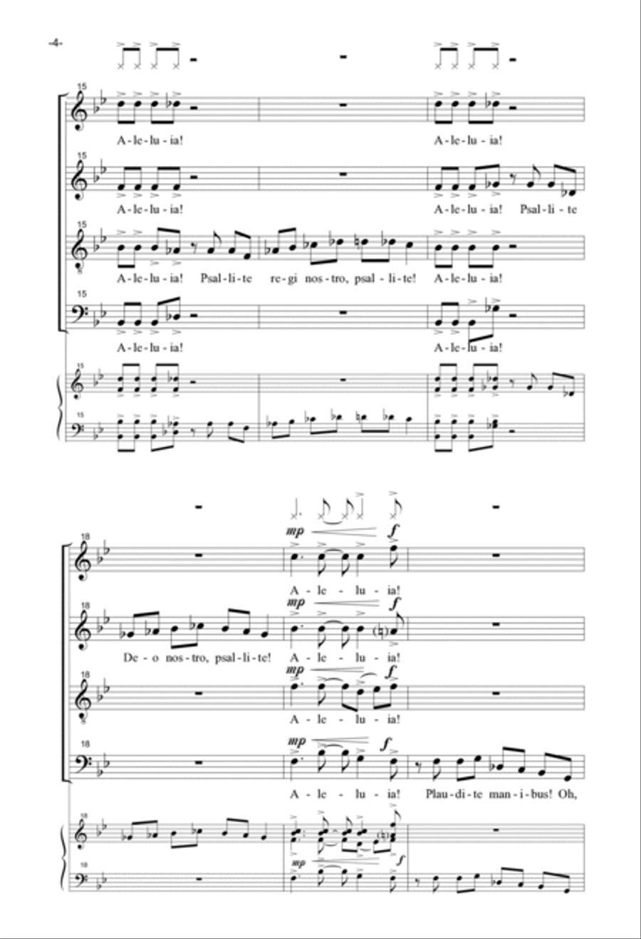 Jubilate Deo 4-Part scores gallery preview page 5