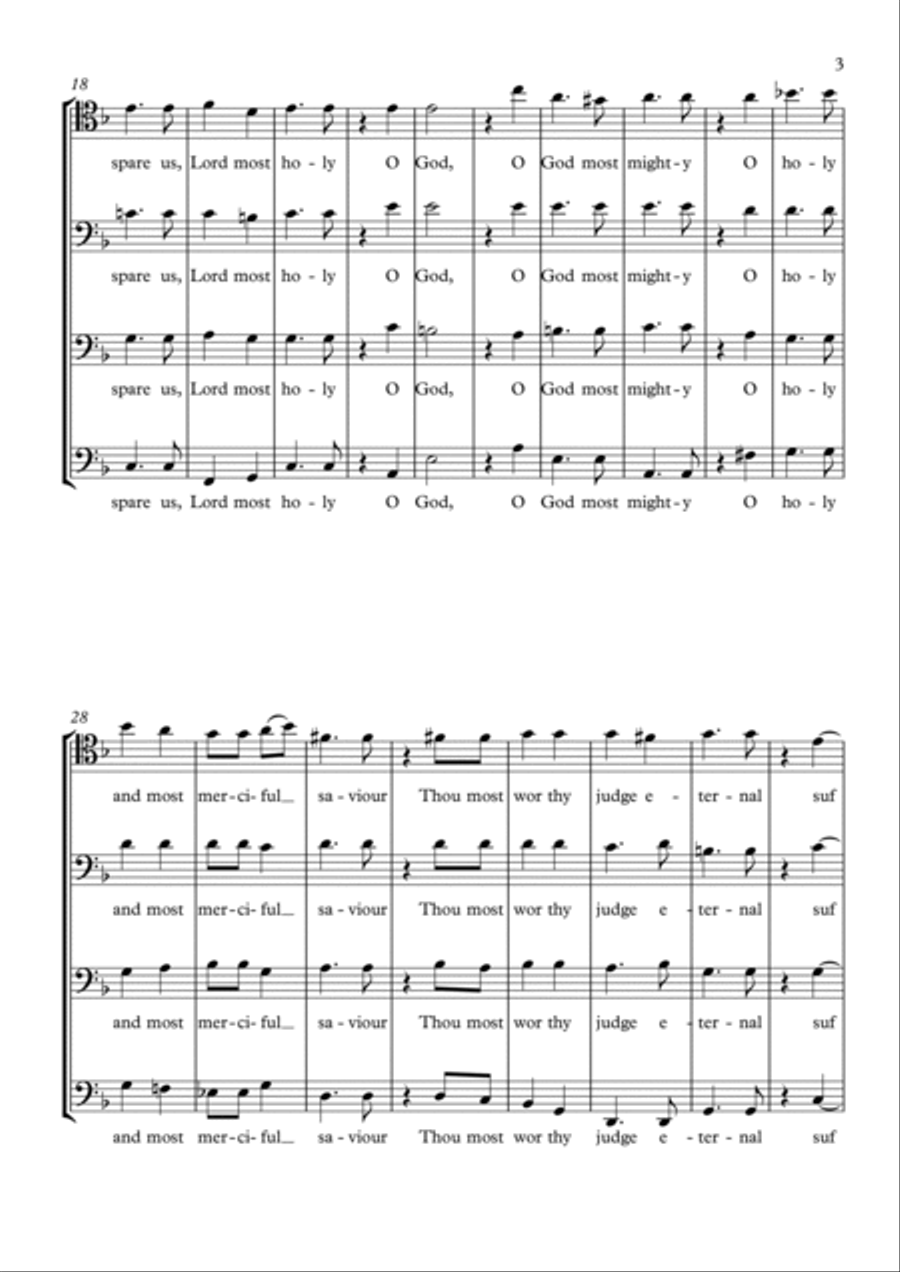 Thou knowest, Lord Brass Ensemble scores gallery preview page 3