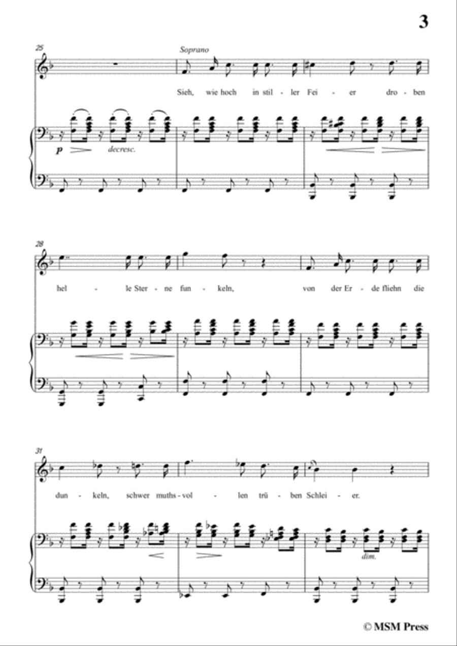 Schubert-Licht und Liebe ( Light and Love),D.352,in A flat Major,for Voice&Piano Voice scores gallery preview page 5