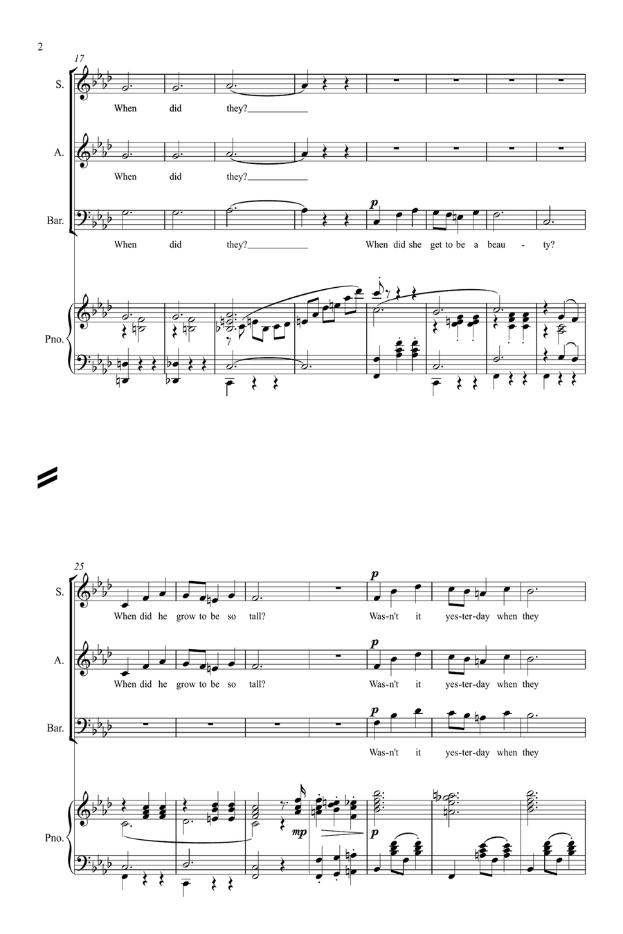 Sunrise, Sunset 3-Part scores gallery preview page 2