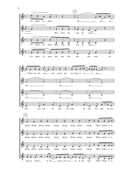 The Shoop Shoop Song (it's In His Kiss) by Rudy Clark SSAA - Digital Sheet Music