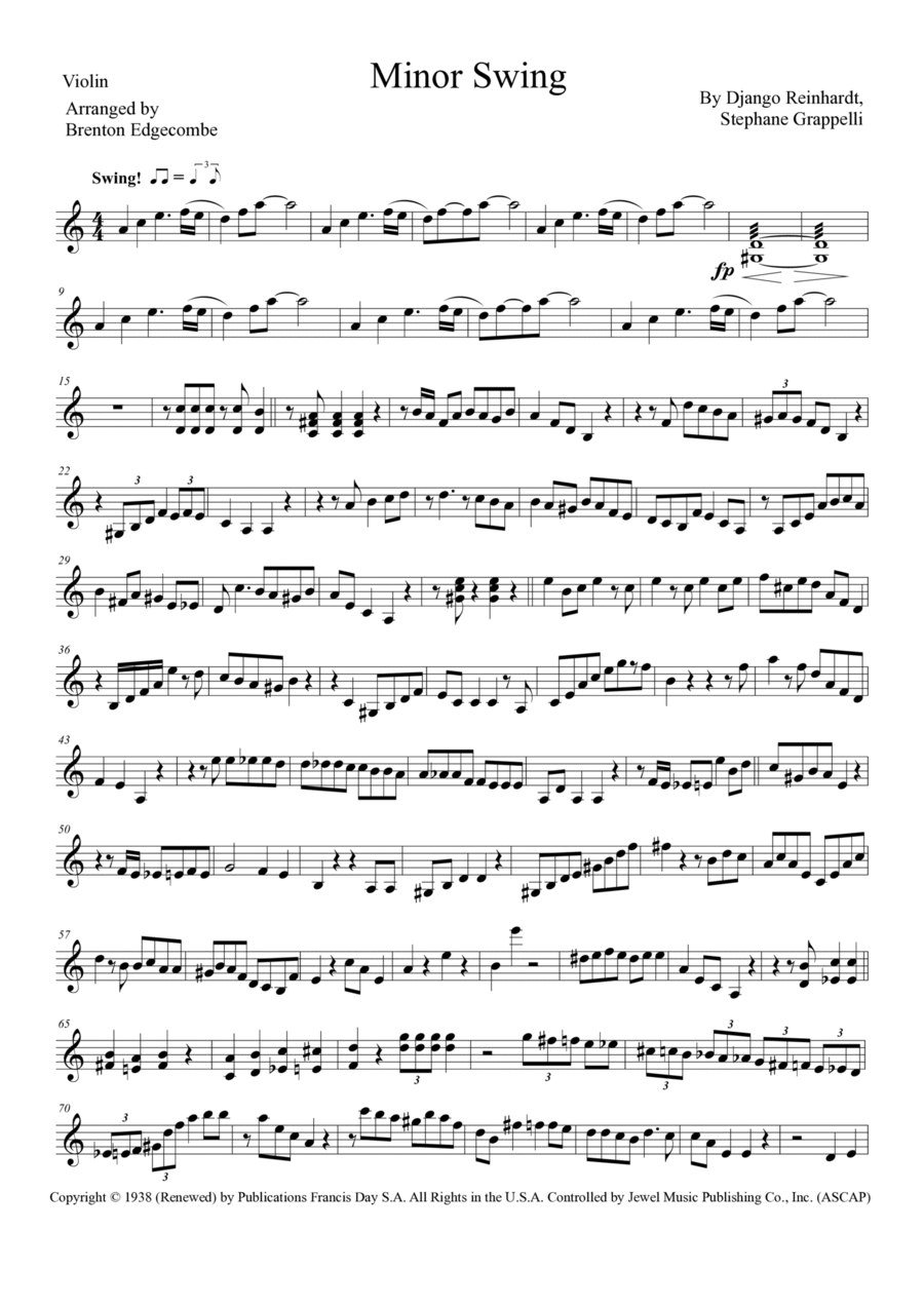 Minor Swing Minor Swing String Duet scores gallery preview page 1