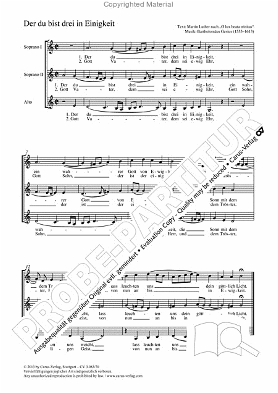 Der du bist drei in Einigkeit SSA scores gallery preview page 2