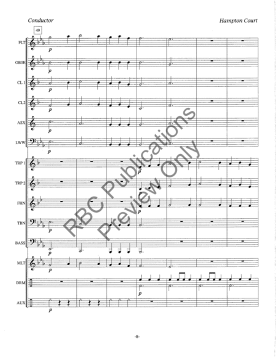 Hampton Court Hampton Court Concert Band scores gallery preview page 11