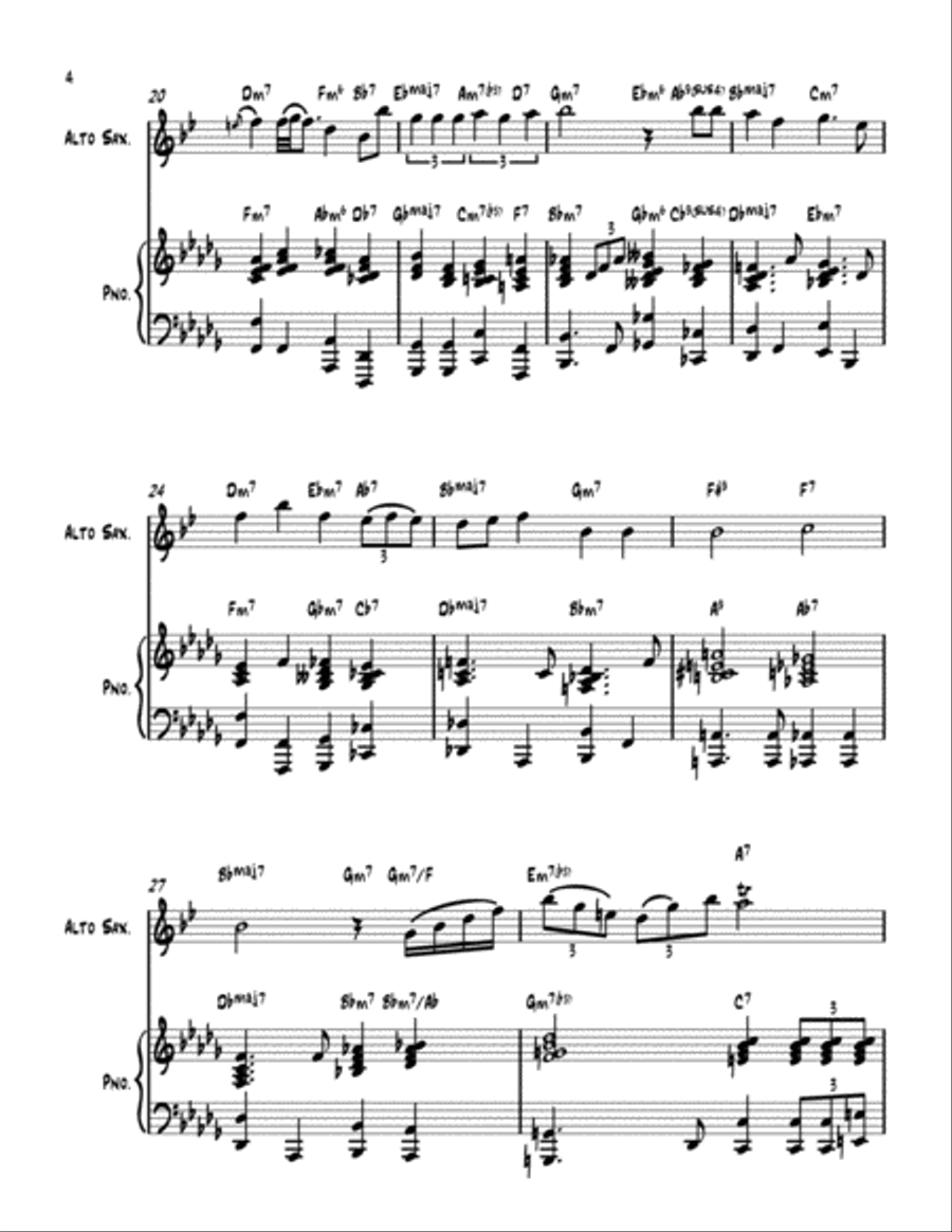 A Nightingale Sang In Berkeley Square Alto Saxophone scores gallery preview page 4