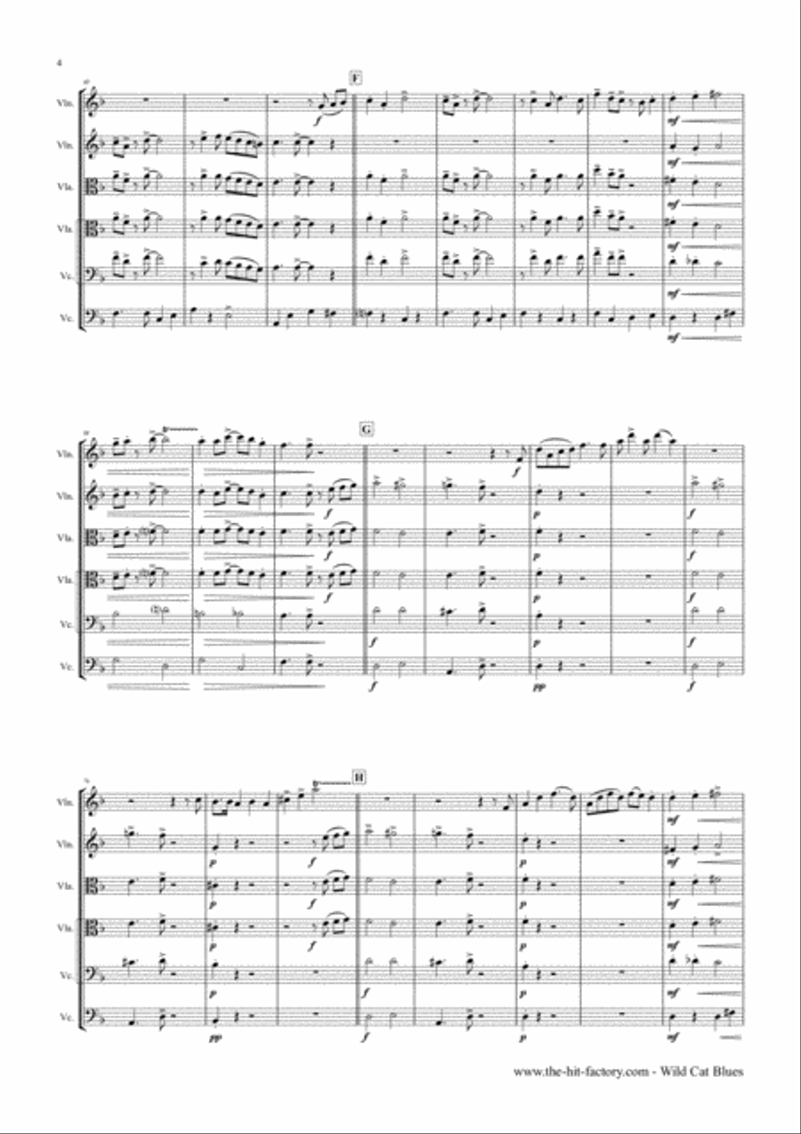 Wildcat Blues String Quintet scores gallery preview page 4