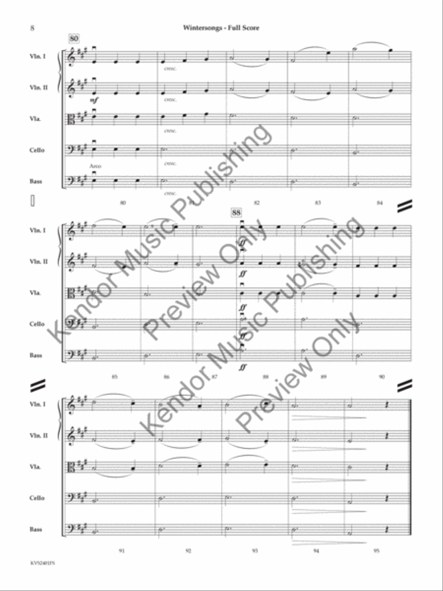 Wintersongs Wintersongs String Orchestra scores gallery preview page 9