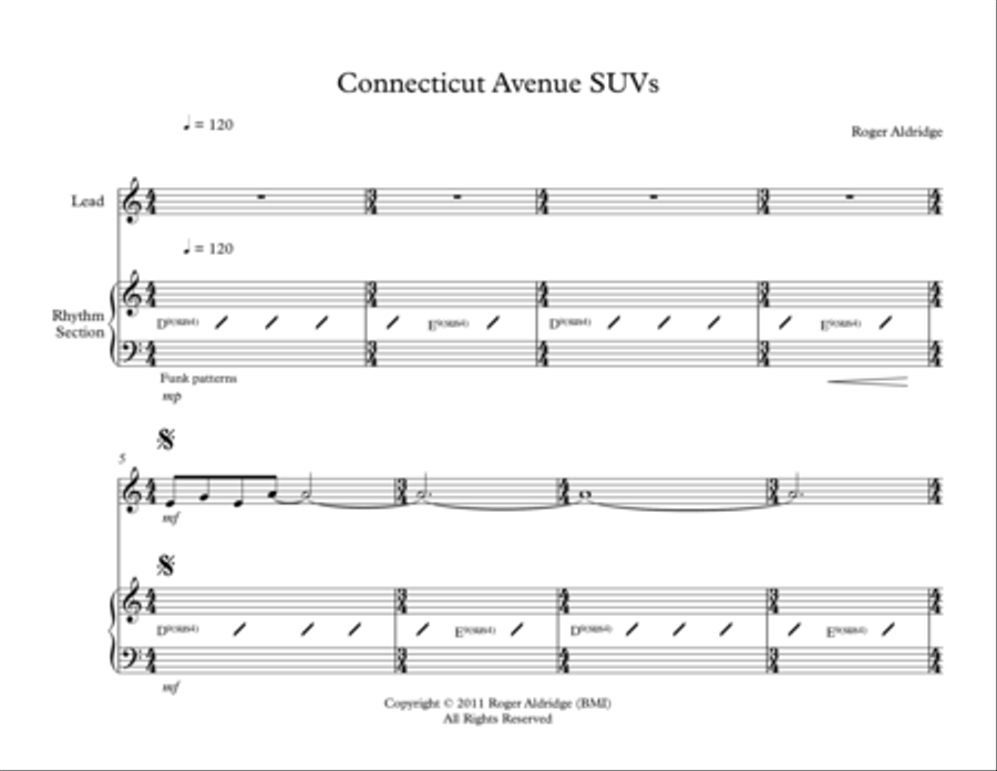 Connecticut Avenue SUVs Jazz Ensemble scores gallery preview page 1