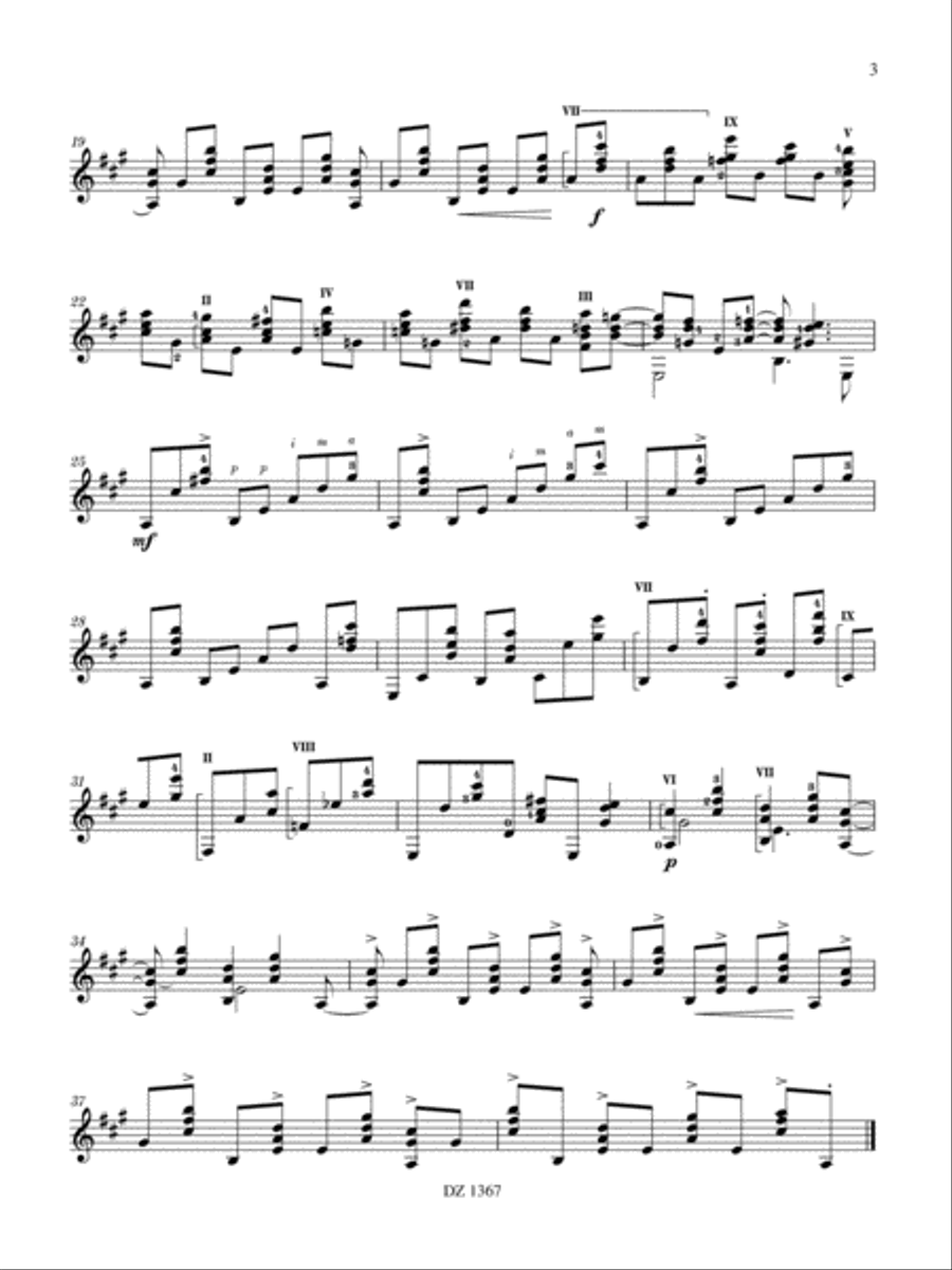 Album de vacances, vol. 7 / 6 Pièces virtuoses Classical Guitar scores gallery preview page 3