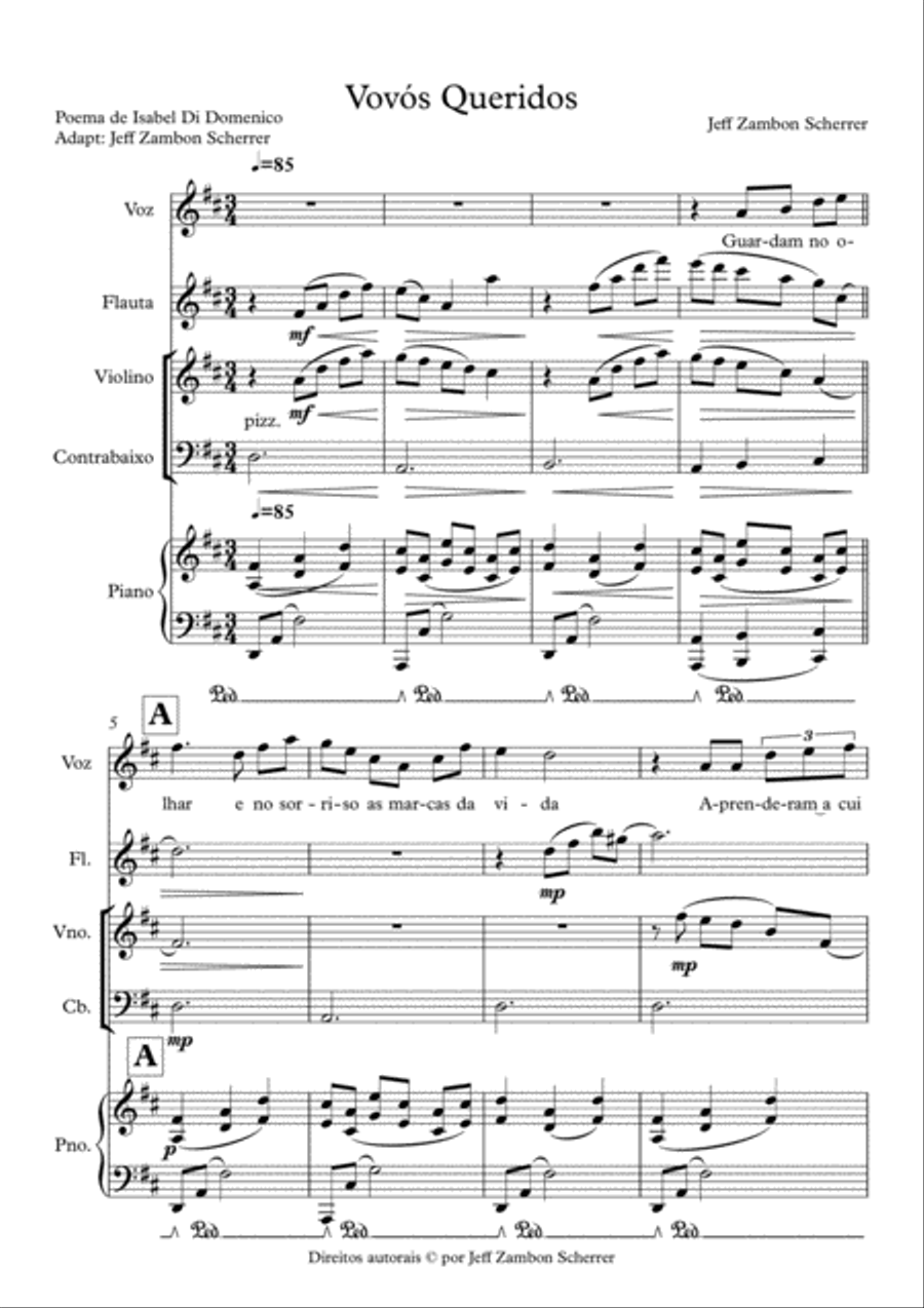 Vovós Queridos Vovós Queridos Small Ensemble scores gallery preview page 1