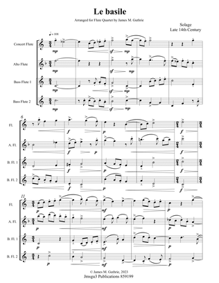 Solage: Le basile for Flute Quartet