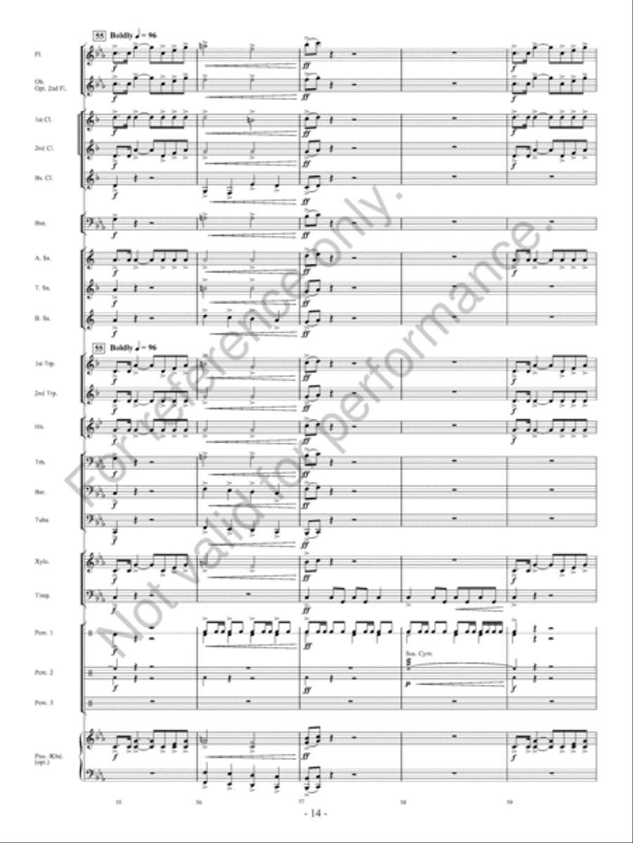 Red Earth Dances Concert Band scores gallery preview page 15