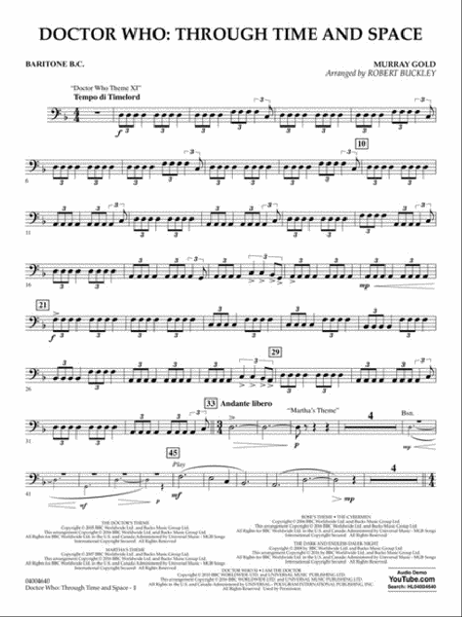 Doctor Who: Through Time and Space Concert Band scores gallery preview page 7