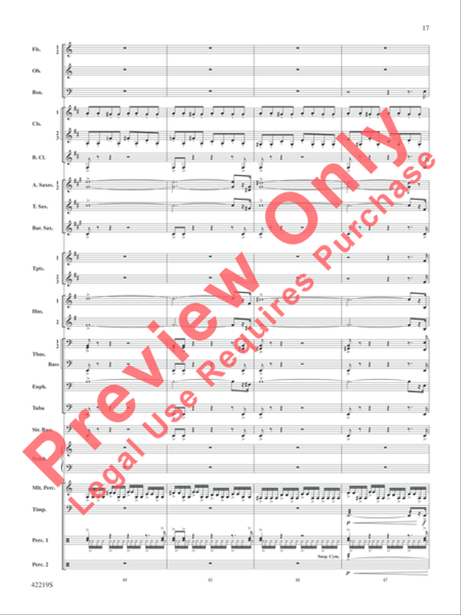 Man of Steel, Suite from Concert Band scores gallery preview page 18