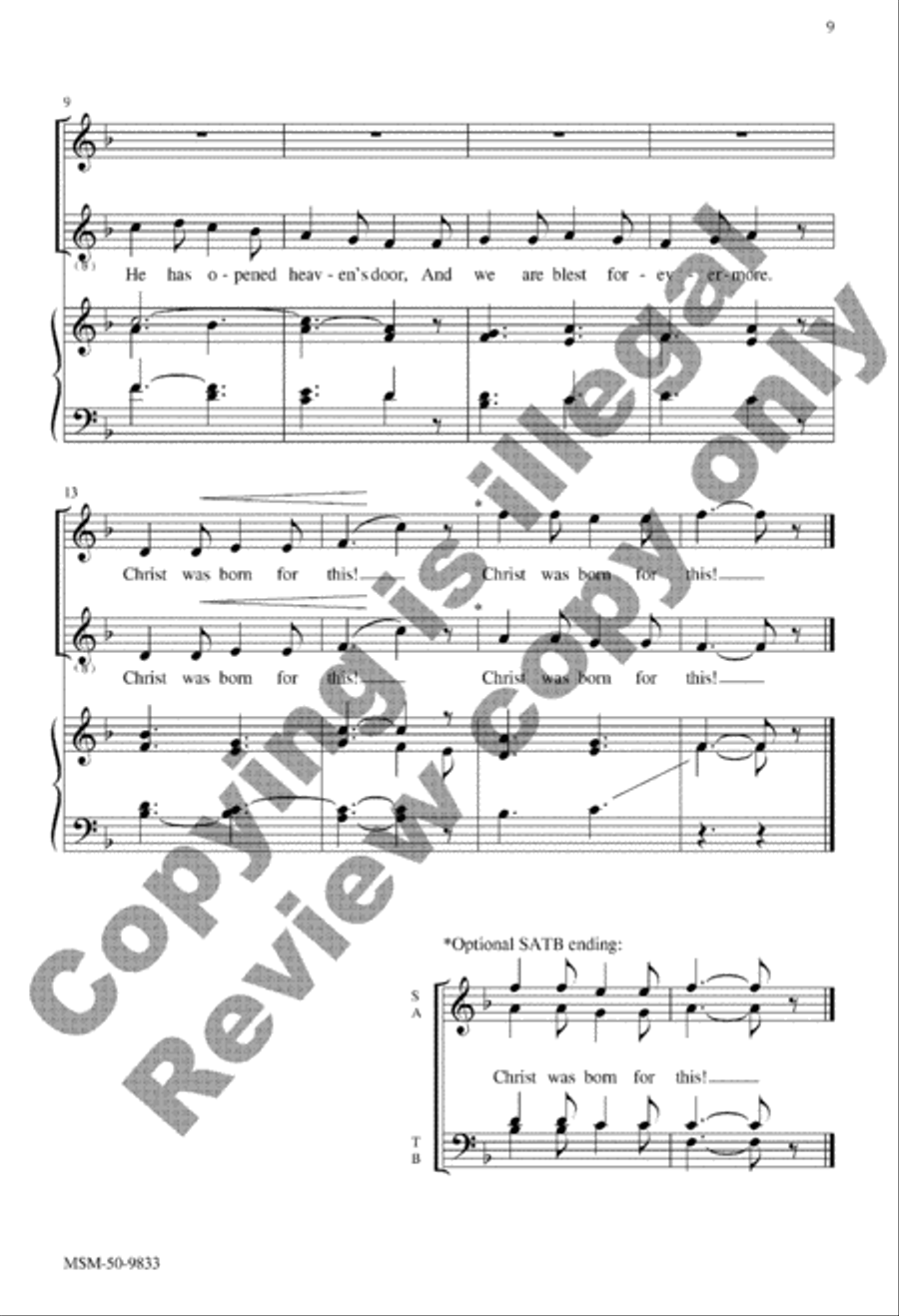 With Angel Choirs, Set 1 With Angel Choirs, Set 1 SSATB scores gallery preview page 9