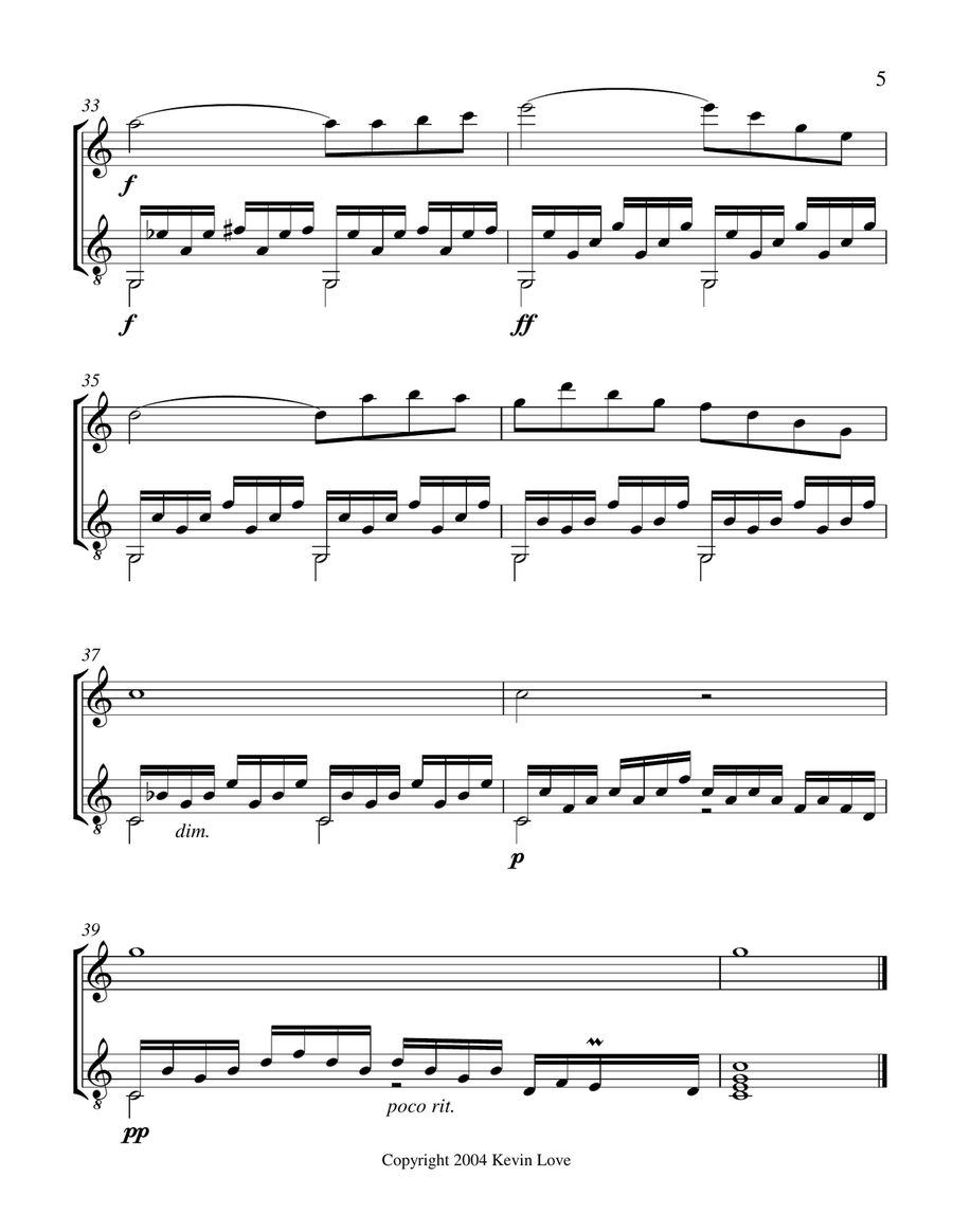 Ave Maria (Violin and Guitar) - Score and Parts String Duet scores gallery preview page 5