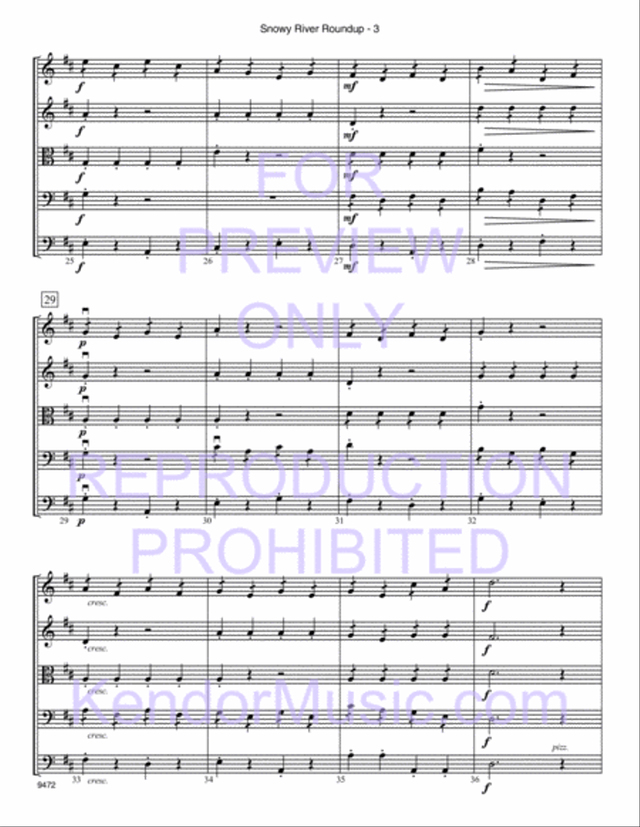 Snowy River Roundup String Orchestra scores gallery preview page 4